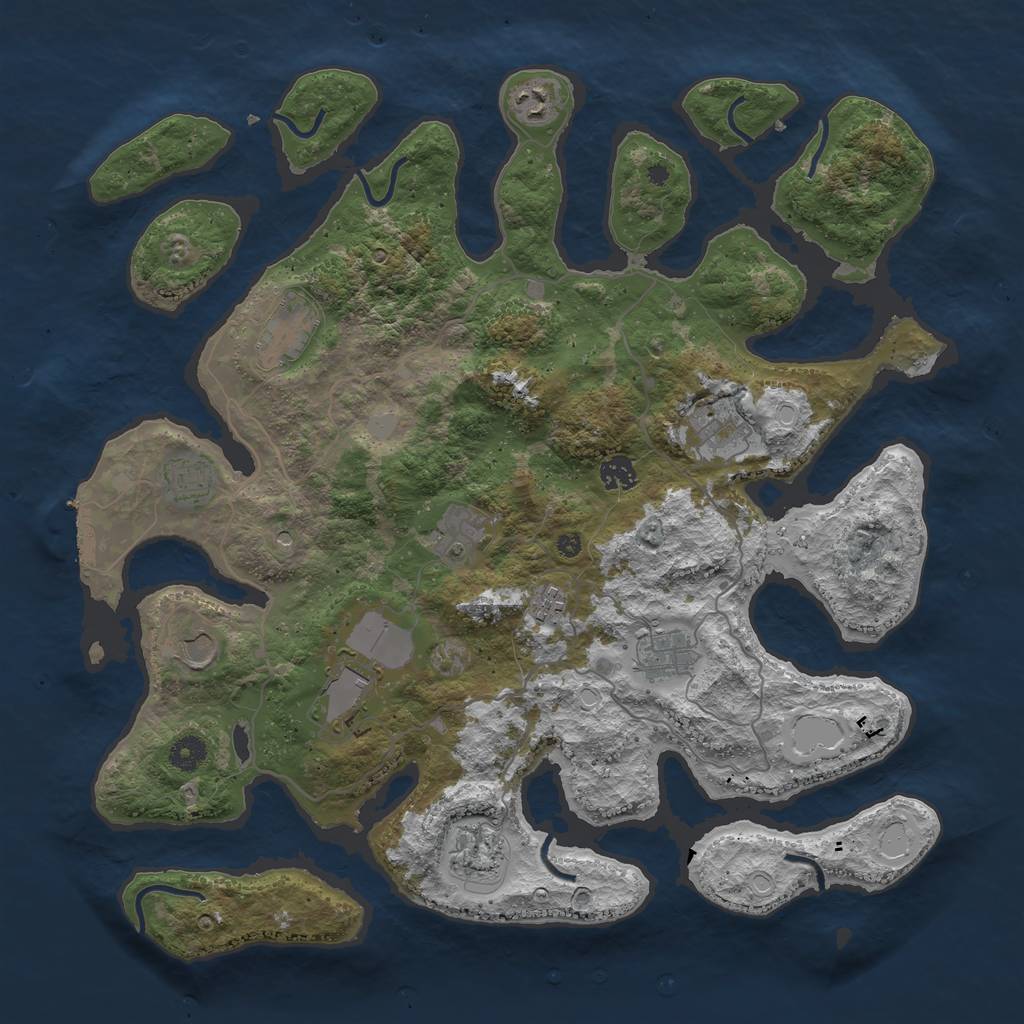 Rust Map: Procedural Map, Size: 4250, Seed: 526, 18 Monuments