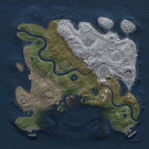 Thumbnail Rust Map: Procedural Map, Size: 3200, Seed: 42069, 11 Monuments