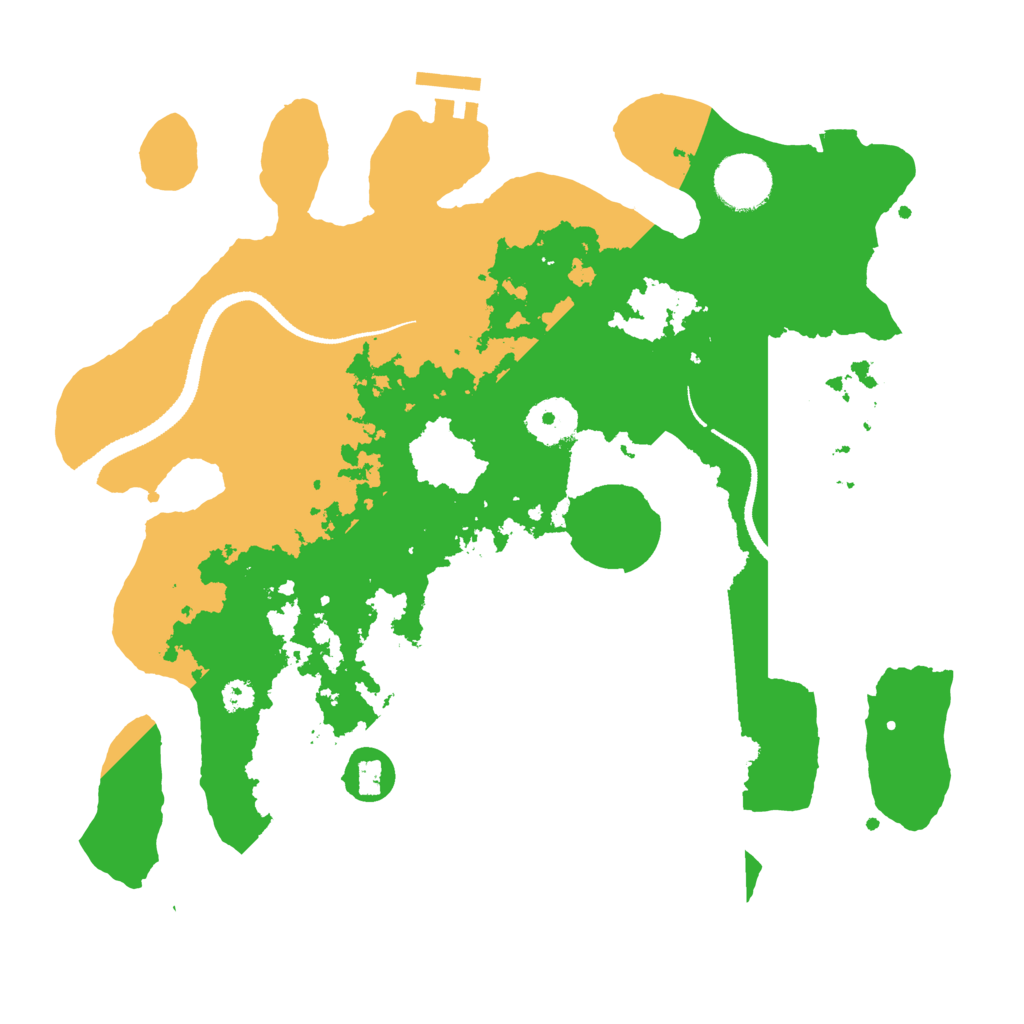 Biome Rust Map: Procedural Map, Size: 3200, Seed: 28581