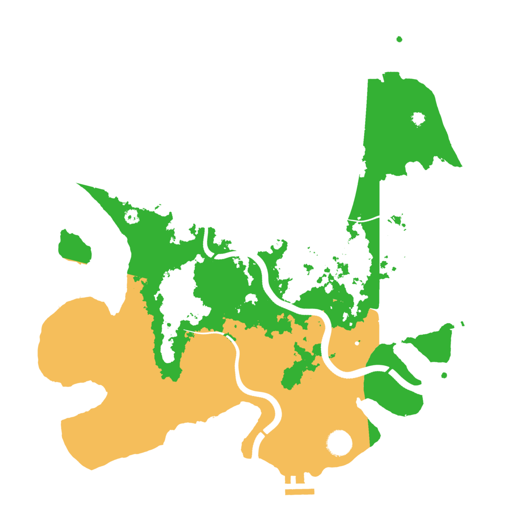 Biome Rust Map: Procedural Map, Size: 3500, Seed: 79
