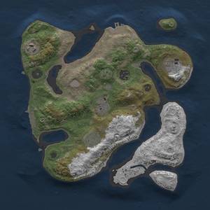 Thumbnail Rust Map: Procedural Map, Size: 3000, Seed: 2020120039, 12 Monuments