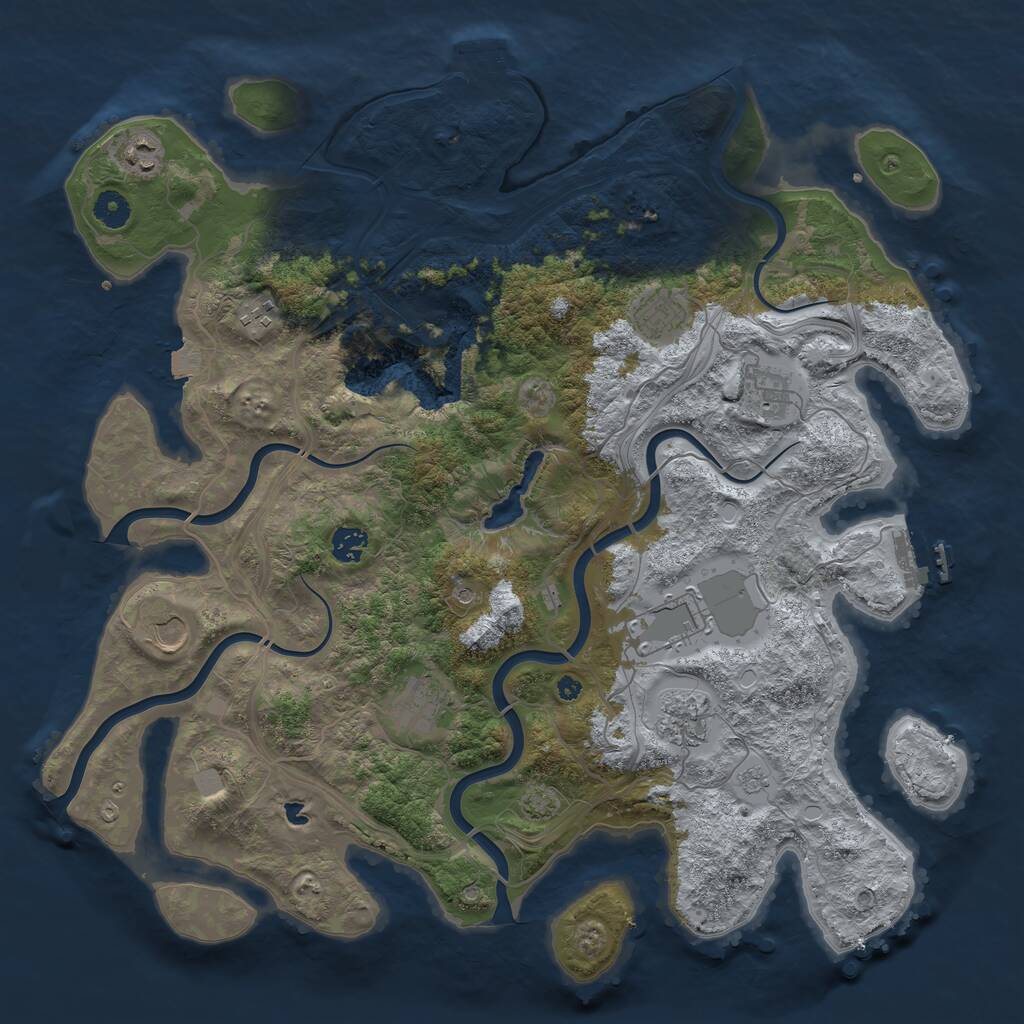 Rust Map: Procedural Map, Size: 4250, Seed: 14850, 15 Monuments