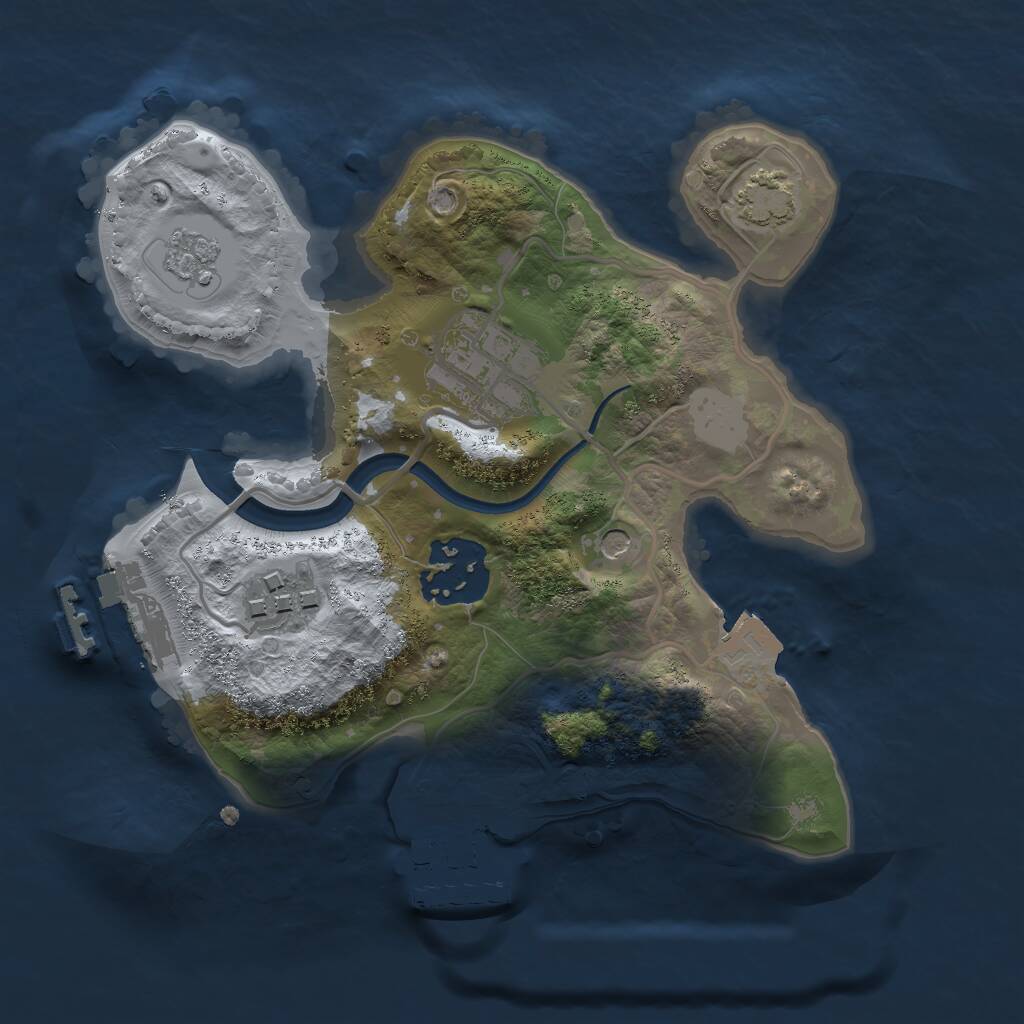 Rust Map: Procedural Map, Size: 2200, Seed: 606531708, 9 Monuments
