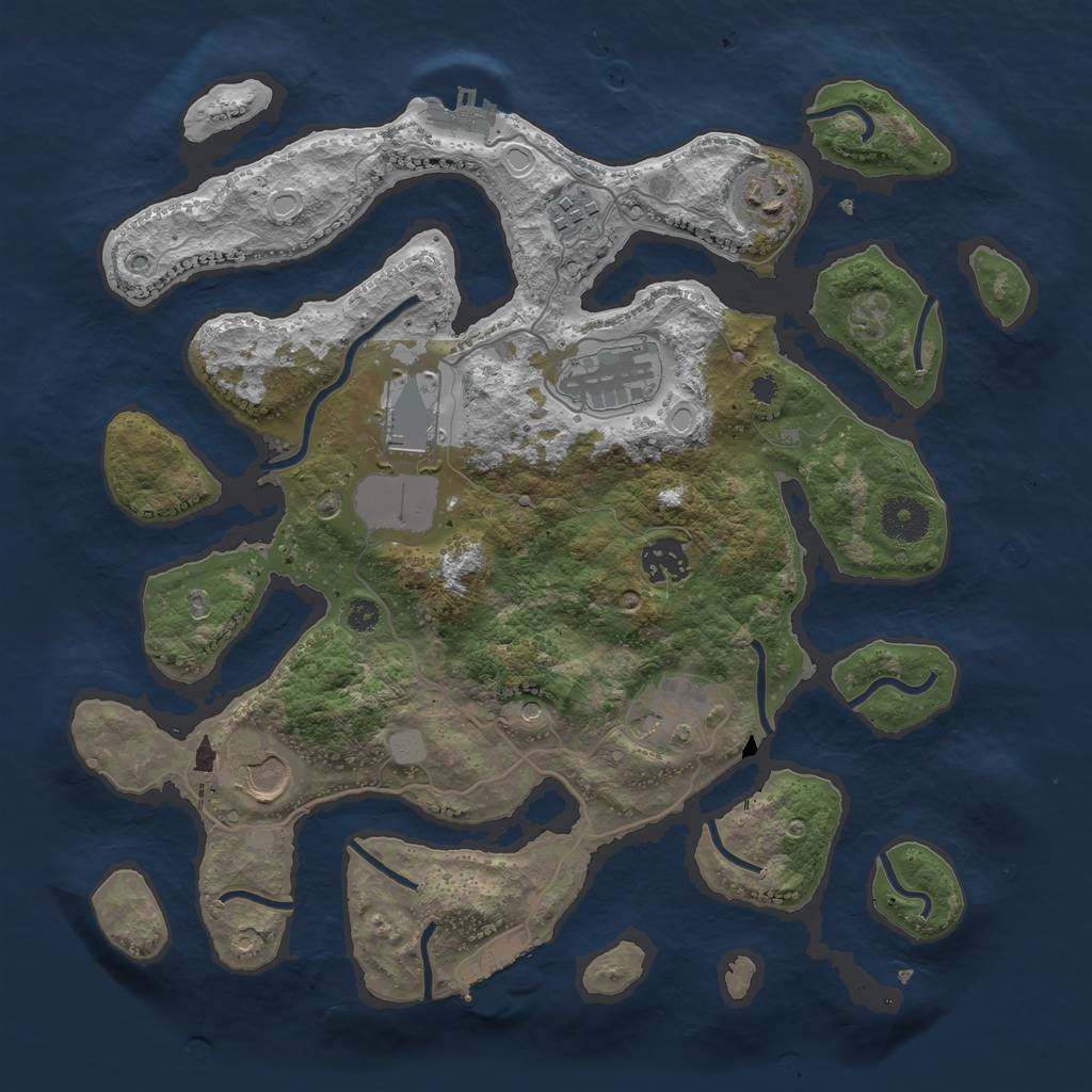 Rust Map: Procedural Map, Size: 3500, Seed: 15062006, 15 Monuments