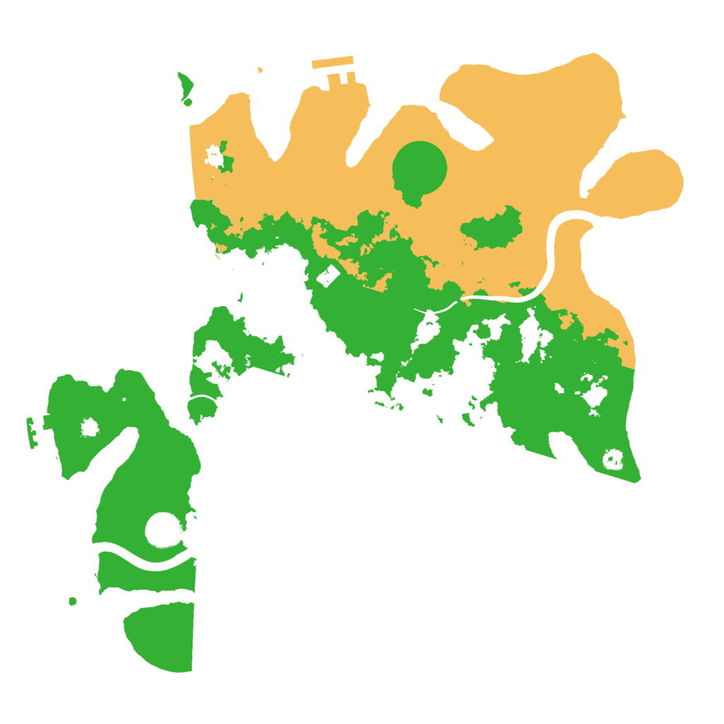 Biome Rust Map: Procedural Map, Size: 3550, Seed: 198015