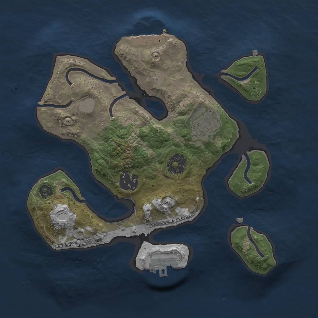 Rust Map: Procedural Map, Size: 2400, Seed: 26, 9 Monuments
