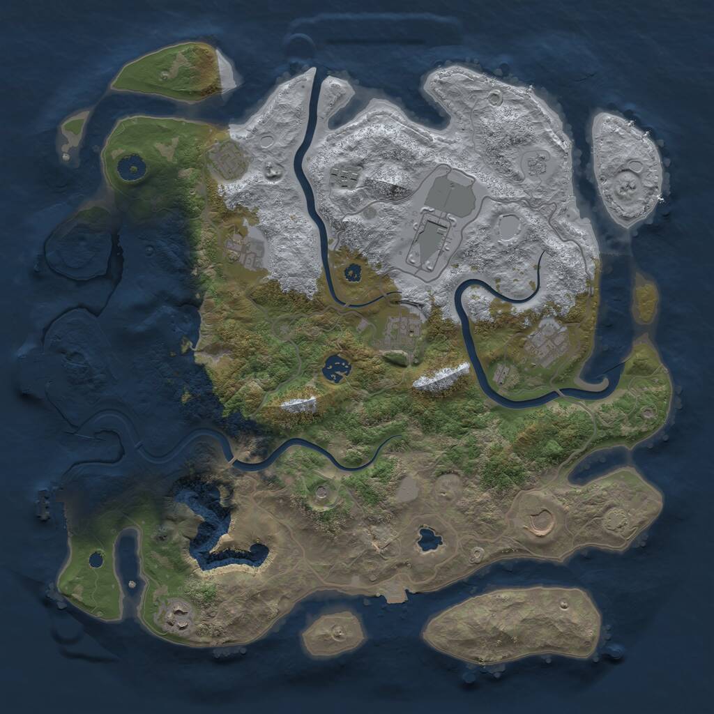 Rust Map: Procedural Map, Size: 4000, Seed: 778965, 15 Monuments
