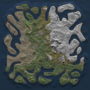 Thumbnail Rust Map: Procedural Map, Size: 5000, Seed: 370992893, 19 Monuments