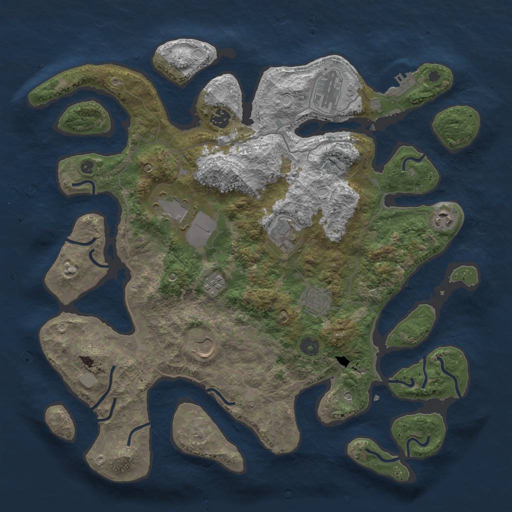 Rust Map: Procedural Map, Size: 4000, Seed: 22248292, 15 Monuments