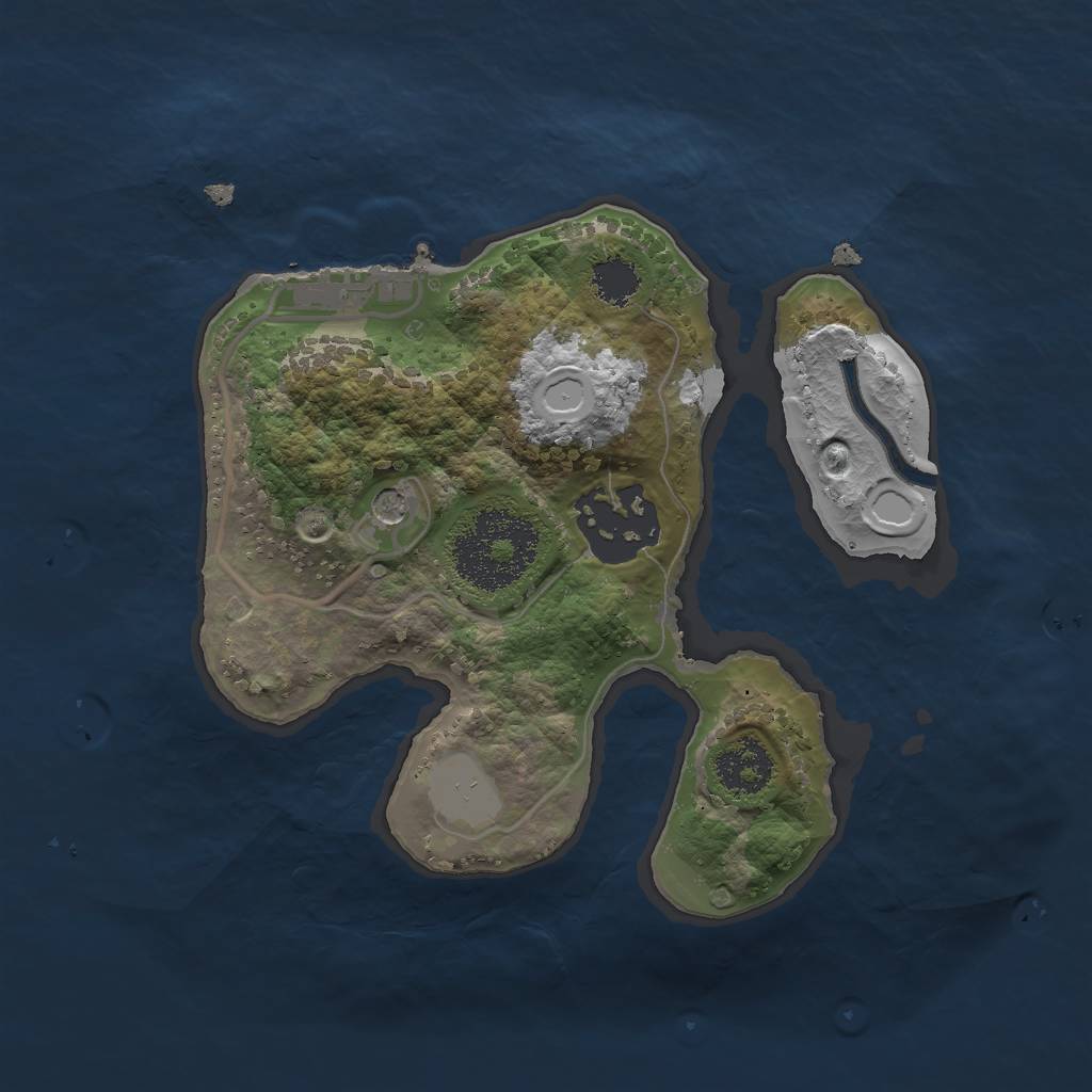 Rust Map: Procedural Map, Size: 2000, Seed: 40, 8 Monuments