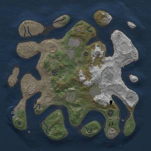 Thumbnail Rust Map: Procedural Map, Size: 3500, Seed: 432472485, 16 Monuments