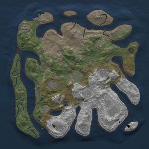 Thumbnail Rust Map: Procedural Map, Size: 3950, Seed: 1799474953, 19 Monuments