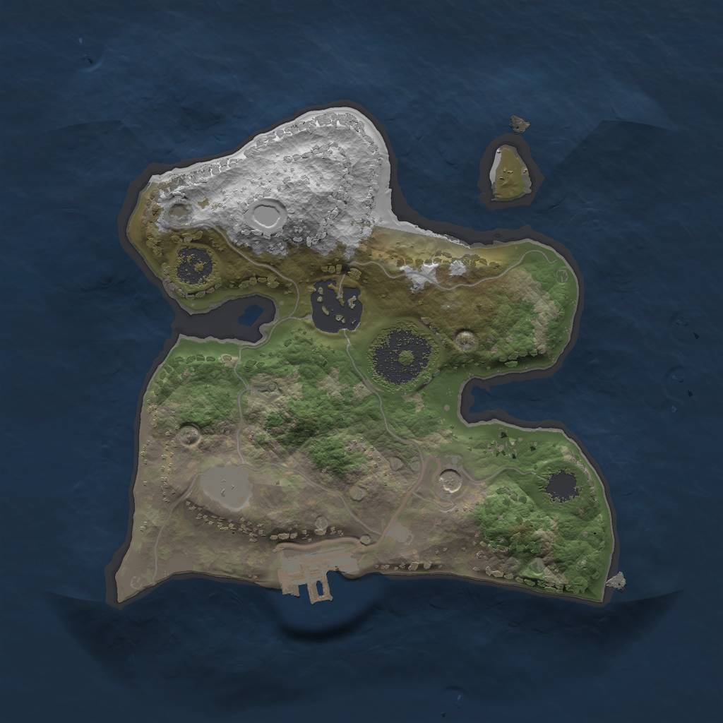 Rust Map: Procedural Map, Size: 2000, Seed: 1981102, 8 Monuments