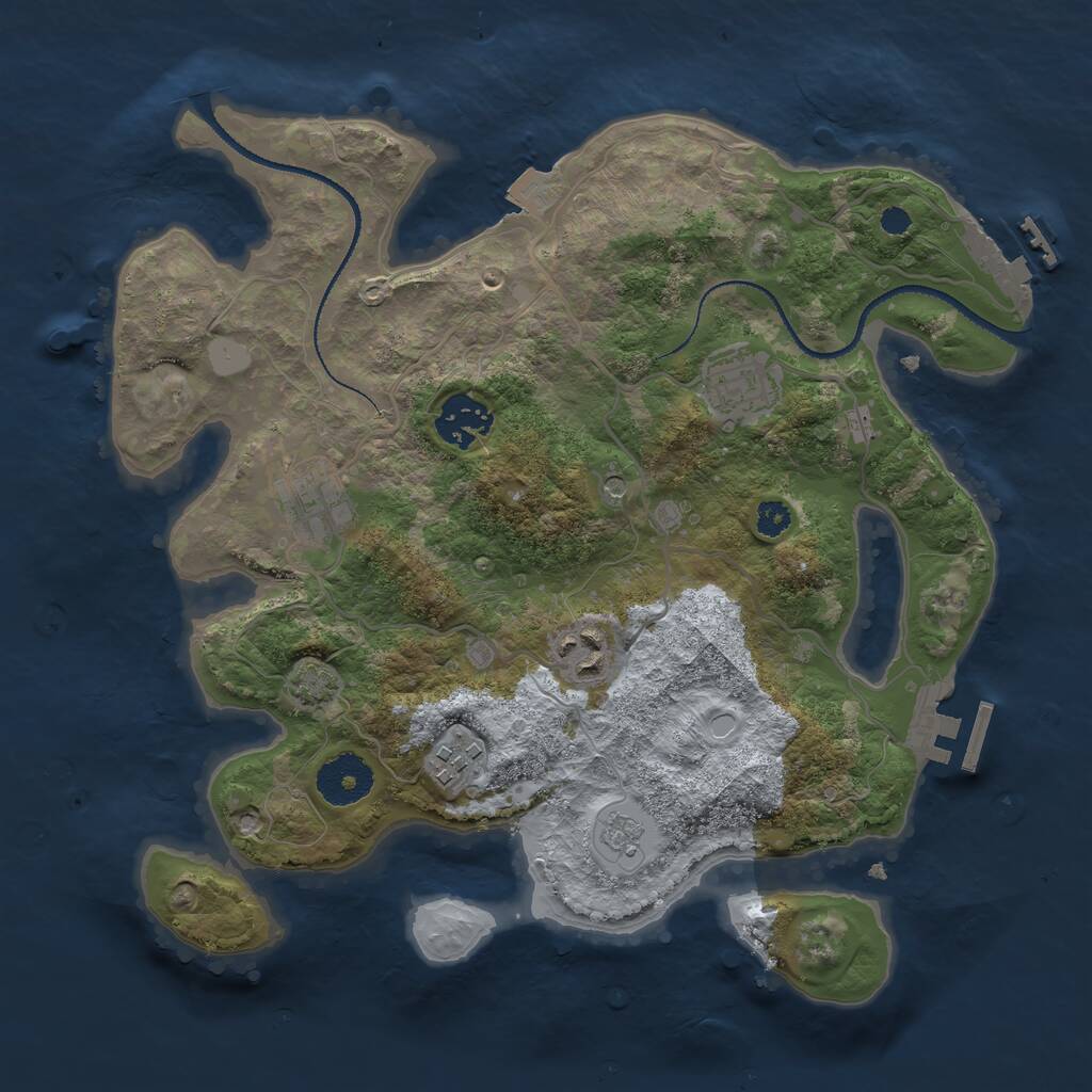 Rust Map: Procedural Map, Size: 3100, Seed: 331, 11 Monuments
