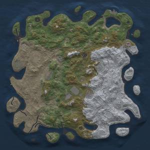 Thumbnail Rust Map: Procedural Map, Size: 4500, Seed: 2052033579, 17 Monuments