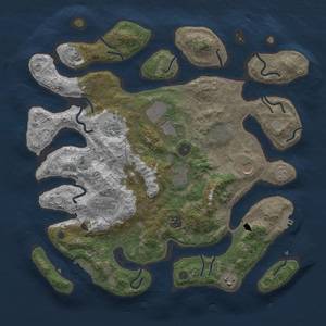 Thumbnail Rust Map: Procedural Map, Size: 4000, Seed: 457950405, 17 Monuments