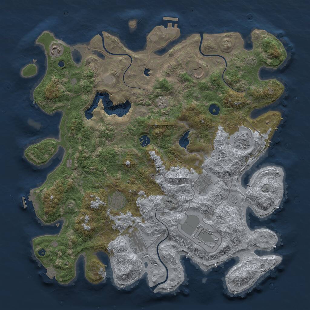 Rust Map: Procedural Map, Size: 4200, Seed: 199423, 15 Monuments