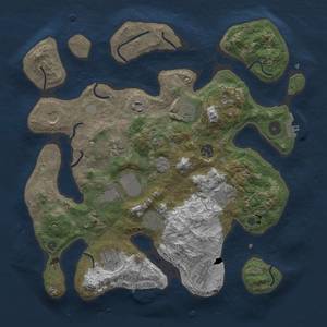Thumbnail Rust Map: Procedural Map, Size: 3700, Seed: 1281484732, 19 Monuments