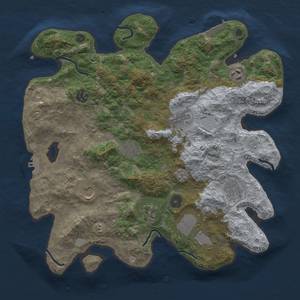 Thumbnail Rust Map: Procedural Map, Size: 3700, Seed: 537474361, 16 Monuments