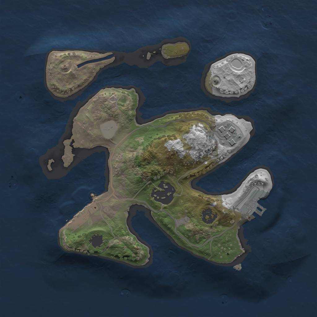 Rust Map: Procedural Map, Size: 2100, Seed: 277, 9 Monuments
