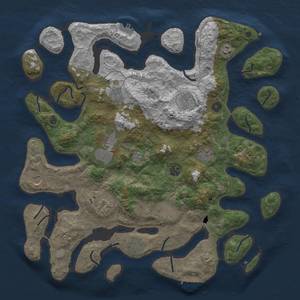 Thumbnail Rust Map: Procedural Map, Size: 4500, Seed: 88664617, 19 Monuments