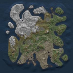 Thumbnail Rust Map: Procedural Map, Size: 4000, Seed: 1190187444, 19 Monuments