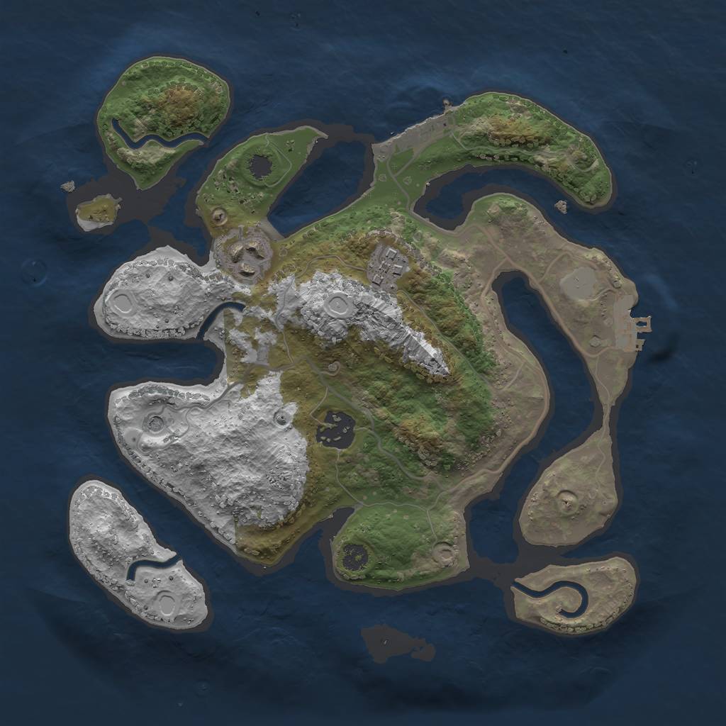 Rust Map: Procedural Map, Size: 2800, Seed: 217867, 11 Monuments