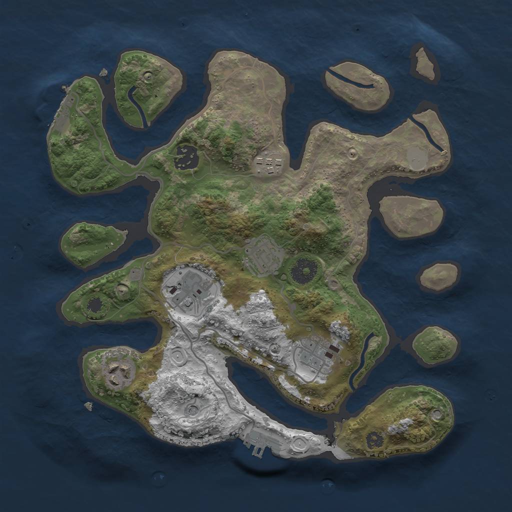 Rust Map: Procedural Map, Size: 3000, Seed: 179494, 14 Monuments