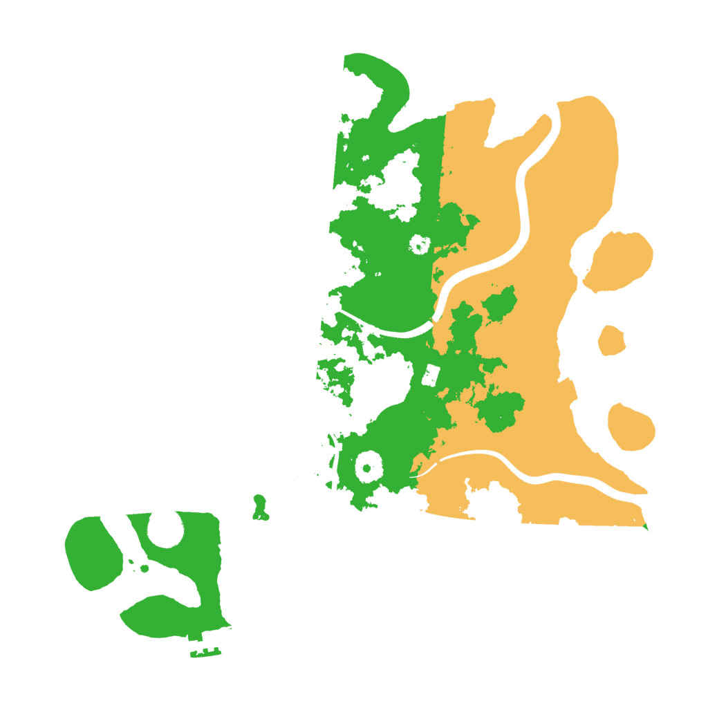 Biome Rust Map: Procedural Map, Size: 3500, Seed: 55112