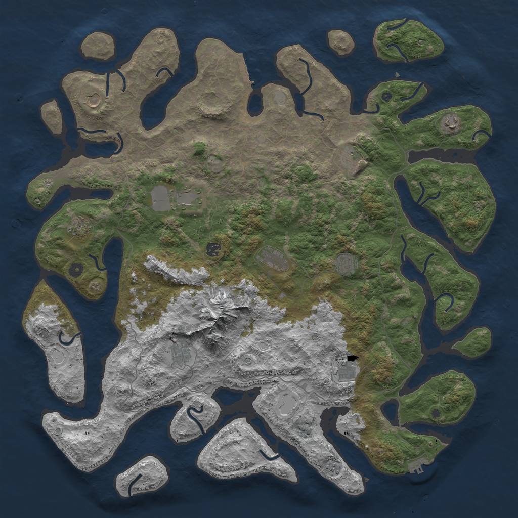 Rust Map: Procedural Map, Size: 5300, Seed: 112126912, 19 Monuments