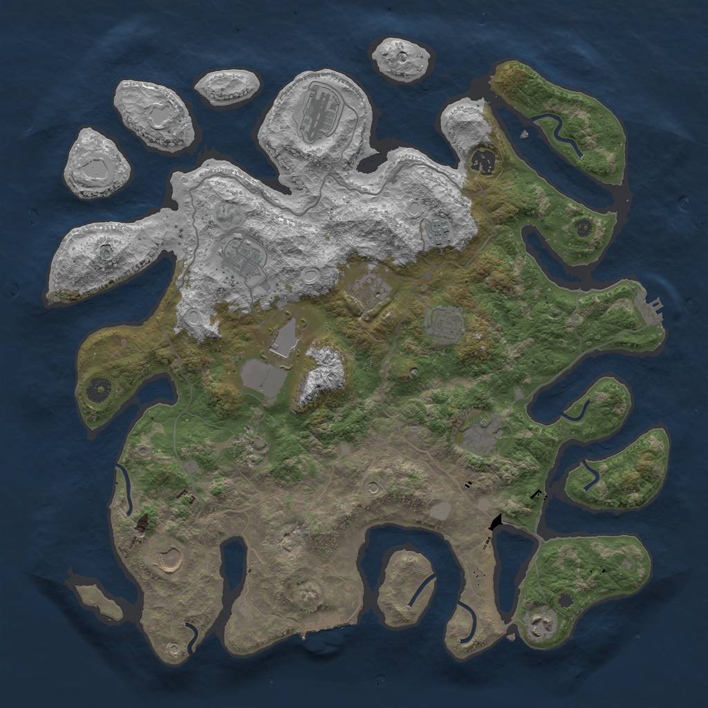 Rust Map: Procedural Map, Size: 4250, Seed: 16432, 19 Monuments