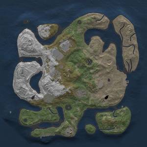 Thumbnail Rust Map: Procedural Map, Size: 3500, Seed: 3128918, 16 Monuments