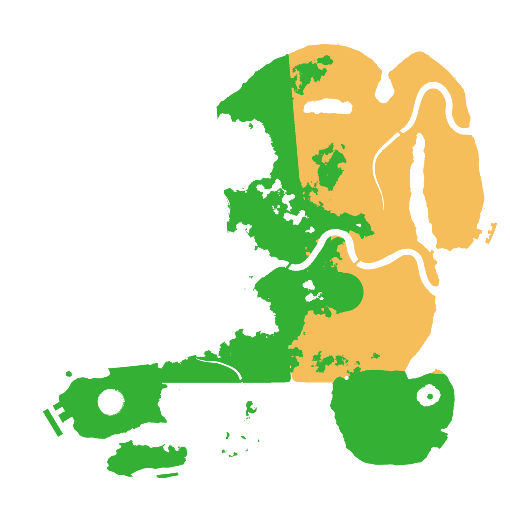 Biome Rust Map: Procedural Map, Size: 3500, Seed: 3128918