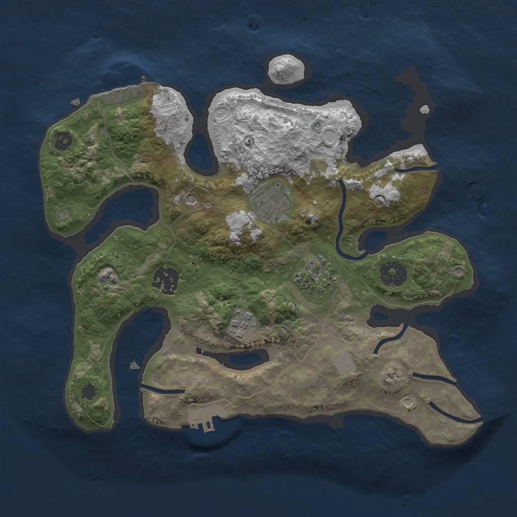 Rust Map: Procedural Map, Size: 2900, Seed: 56561631, 12 Monuments