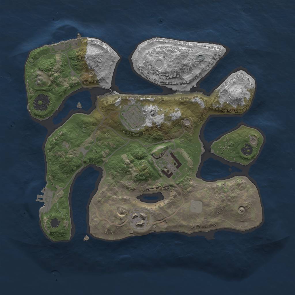 Rust Map: Procedural Map, Size: 2650, Seed: 56561631, 10 Monuments