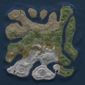 Thumbnail Rust Map: Procedural Map, Size: 3700, Seed: 1894748659, 19 Monuments