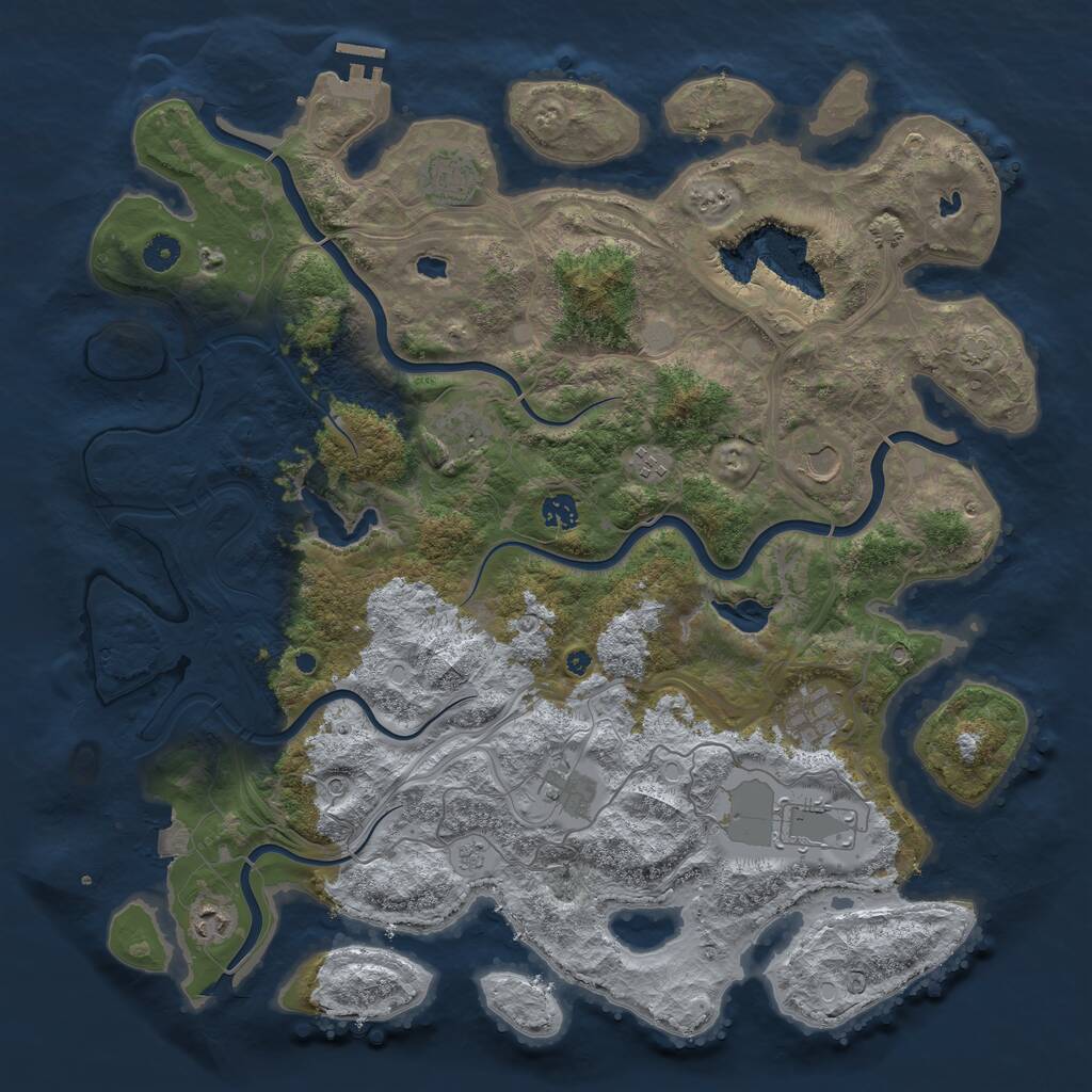 Rust Map: Procedural Map, Size: 4500, Seed: 20211203, 14 Monuments
