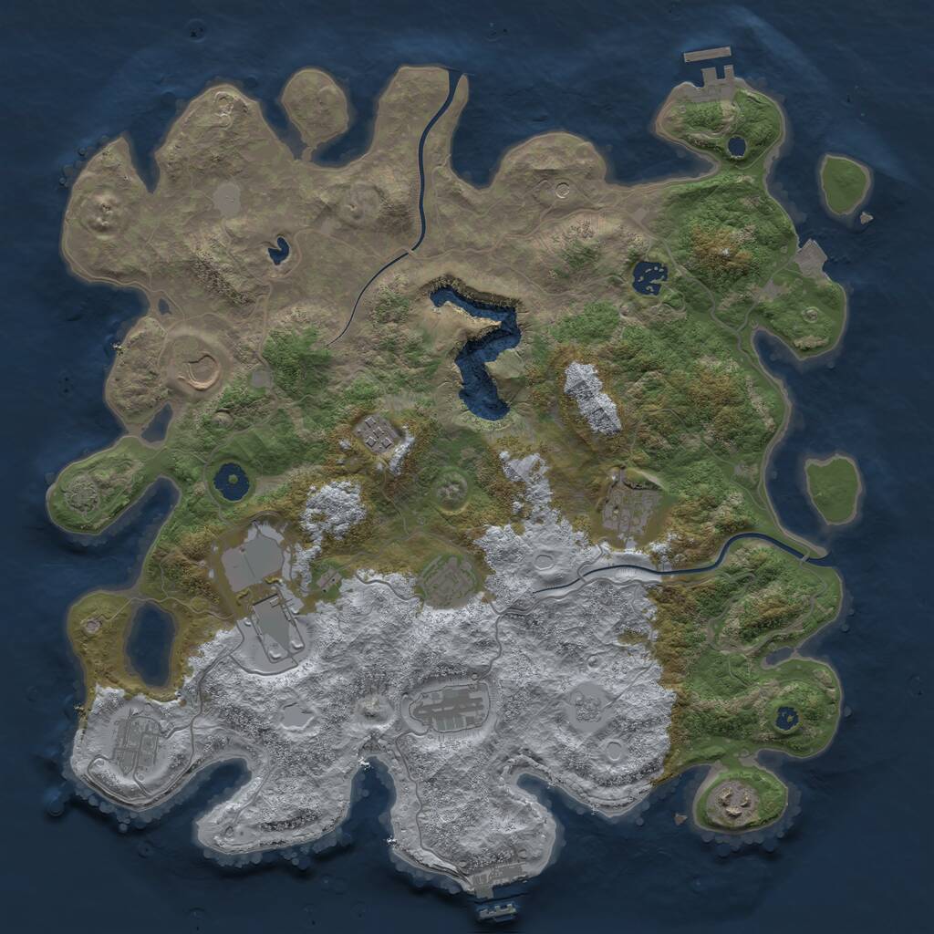 Rust Map: Procedural Map, Size: 4000, Seed: 271602992, 15 Monuments