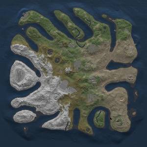 Thumbnail Rust Map: Procedural Map, Size: 4000, Seed: 1234567892, 18 Monuments