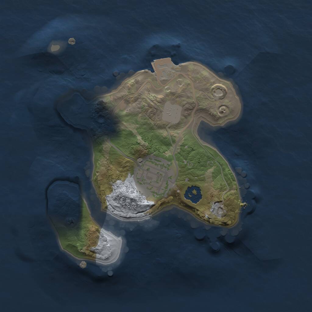 Rust Map: Procedural Map, Size: 1800, Seed: 193275, 2 Monuments