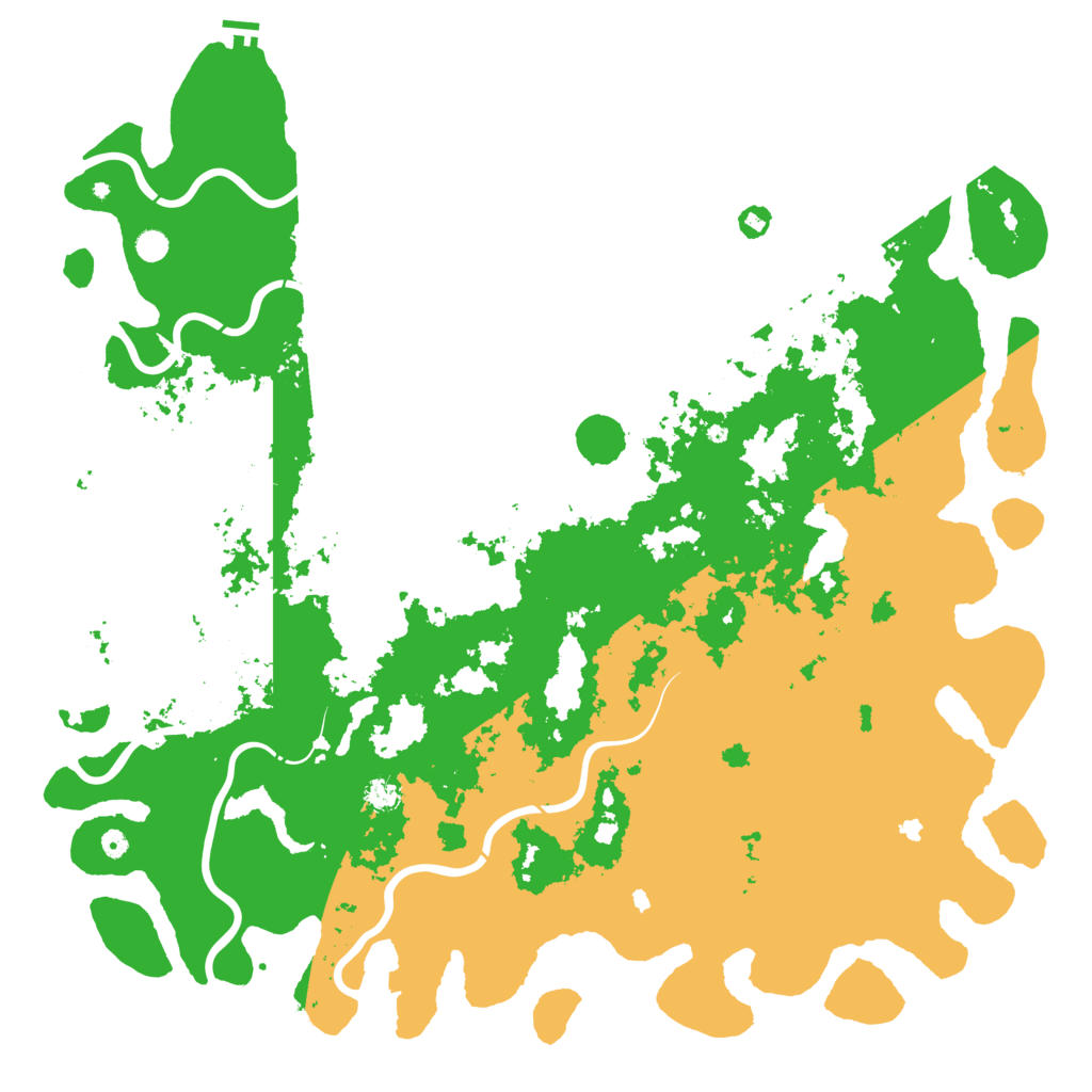 Biome Rust Map: Procedural Map, Size: 6000, Seed: 666585