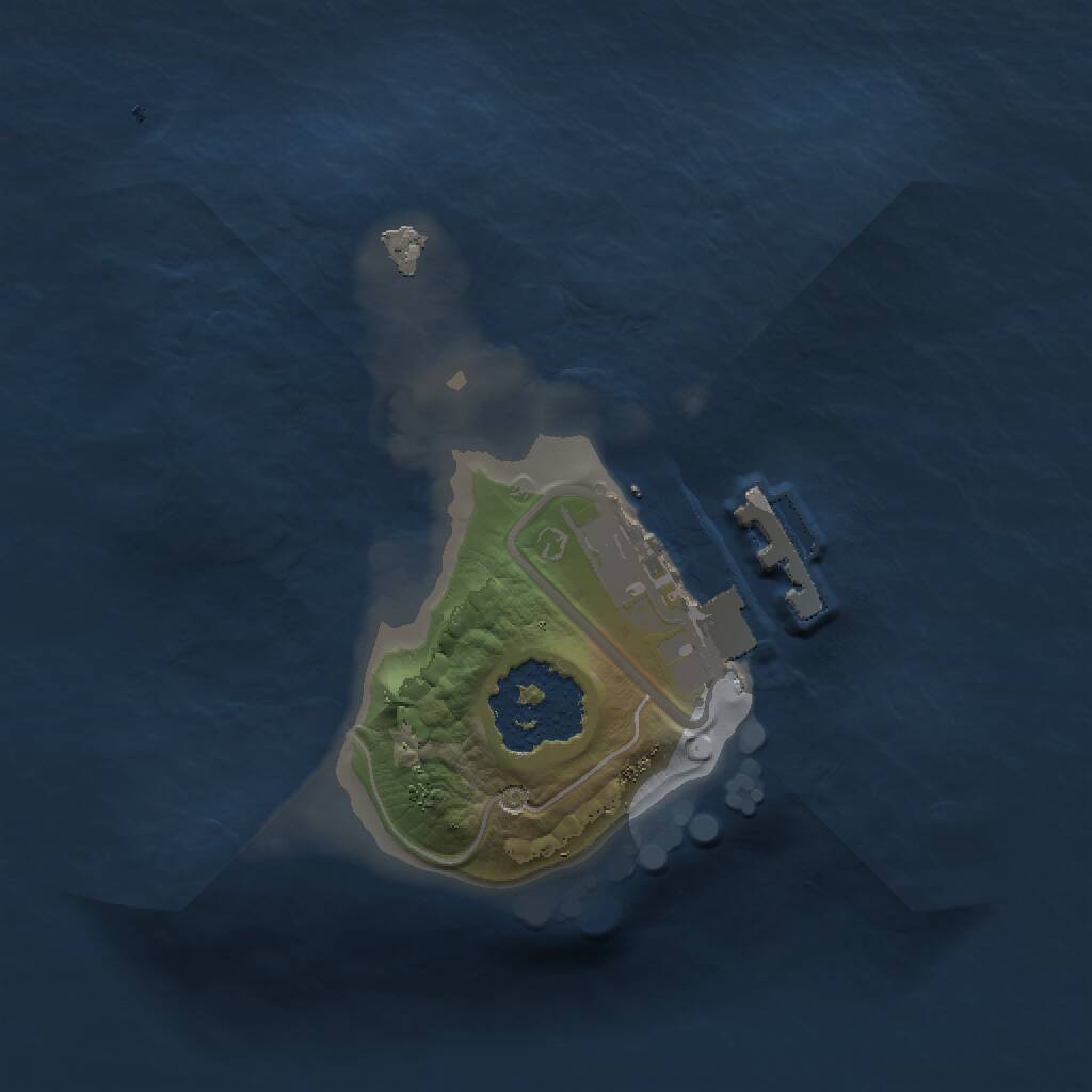 Rust Map: Procedural Map, Size: 1200, Seed: 10, 2 Monuments