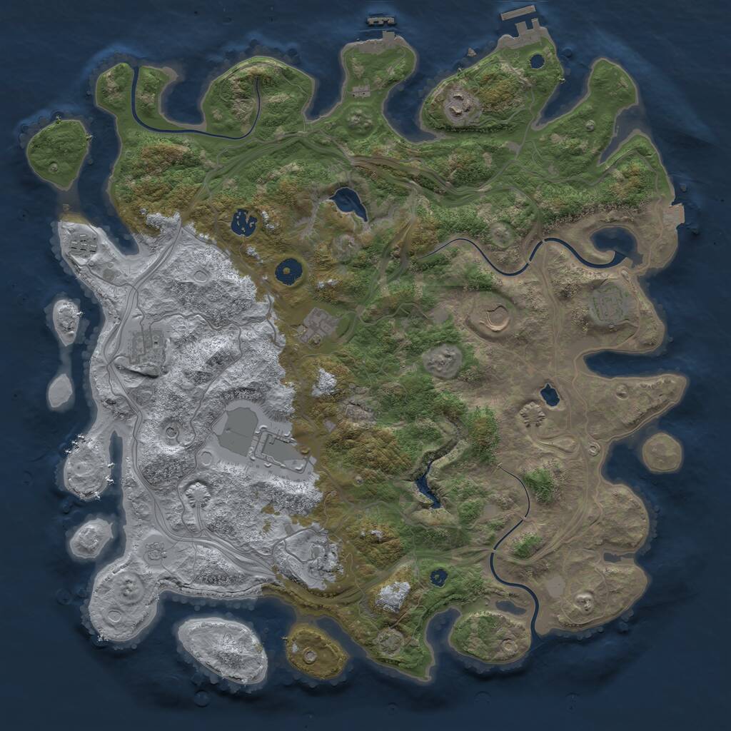 Rust Map: Procedural Map, Size: 4250, Seed: 3603, 15 Monuments