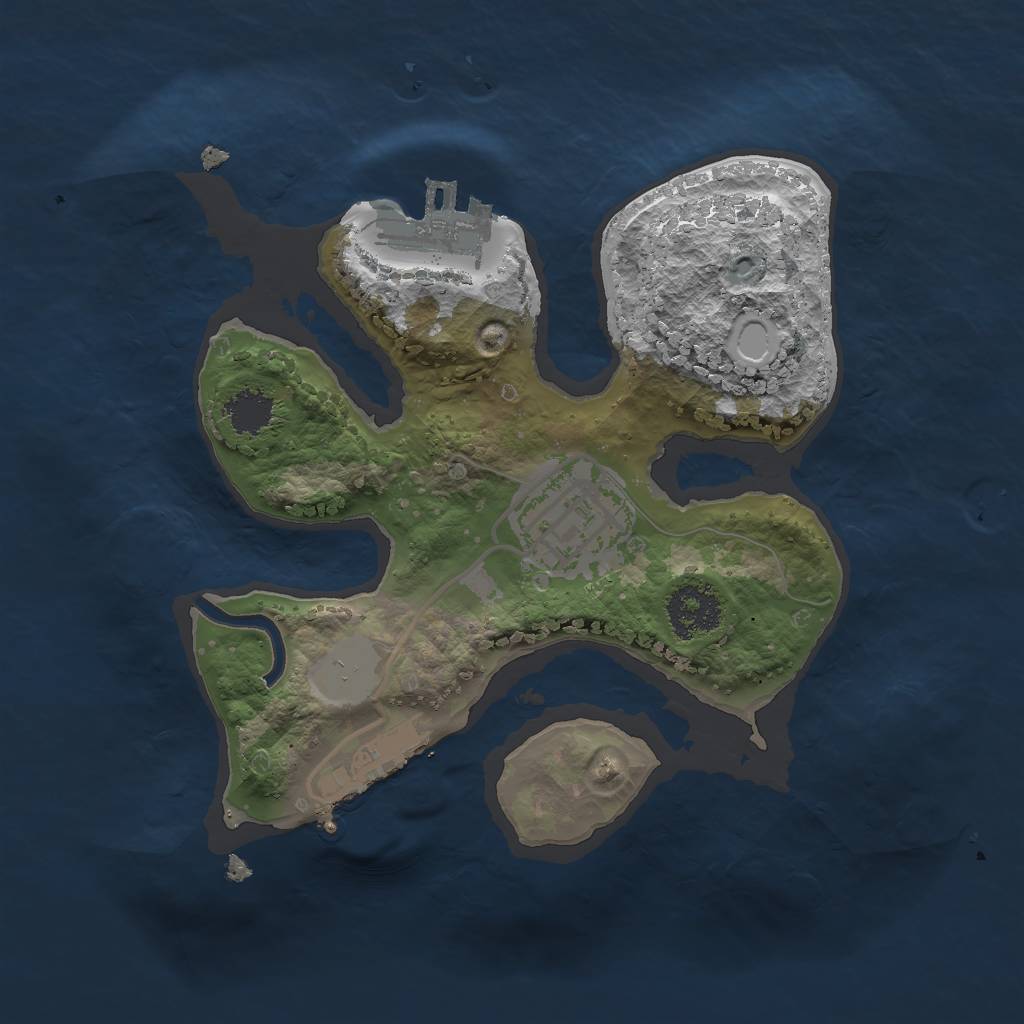 Rust Map: Procedural Map, Size: 1970, Seed: 13825, 8 Monuments