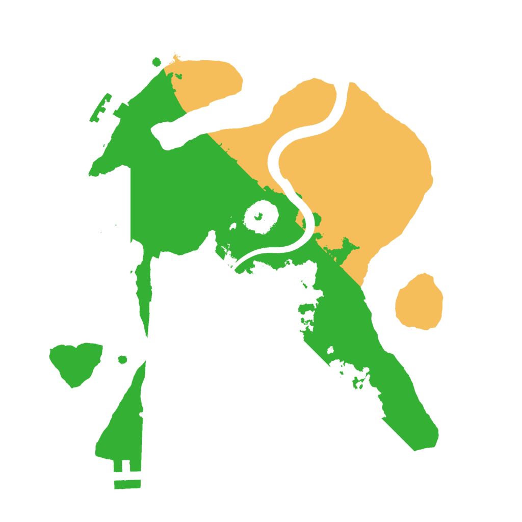 Biome Rust Map: Procedural Map, Size: 2400, Seed: 12700