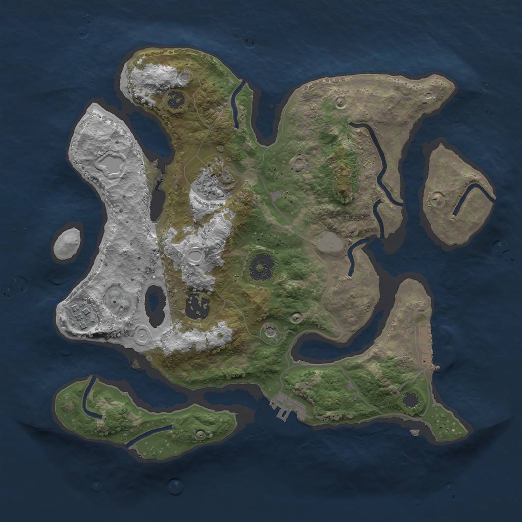 Rust Map: Procedural Map, Size: 3000, Seed: 558472, 11 Monuments
