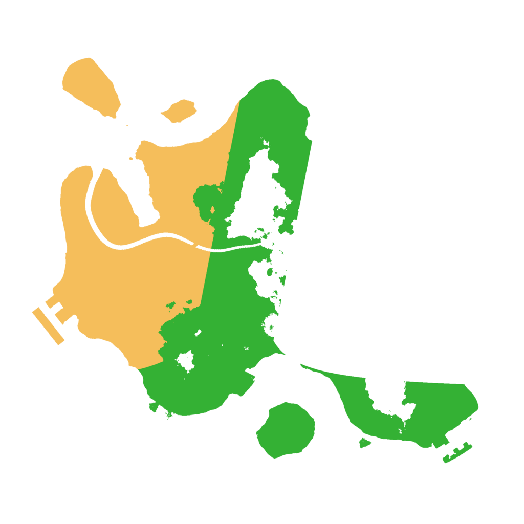 Biome Rust Map: Procedural Map, Size: 2500, Seed: 9672