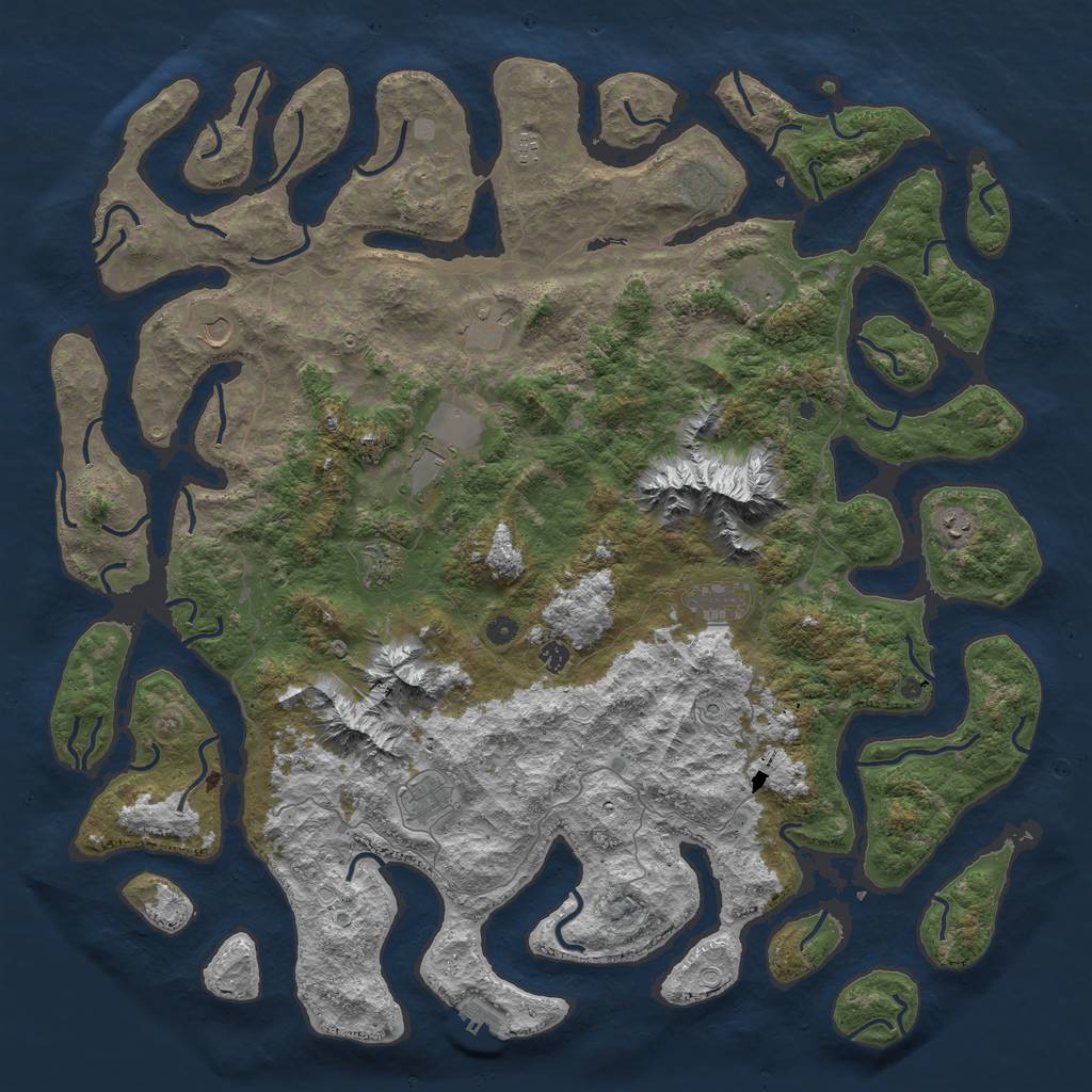 Rust Map: Procedural Map, Size: 5500, Seed: 20212022, 18 Monuments