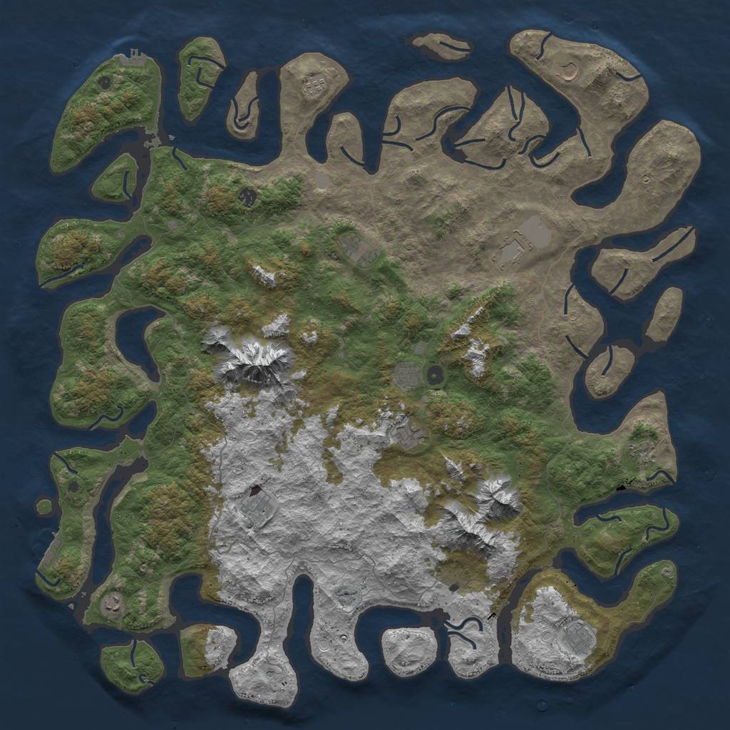 Rust Map: Procedural Map, Size: 6000, Seed: 15245, 19 Monuments