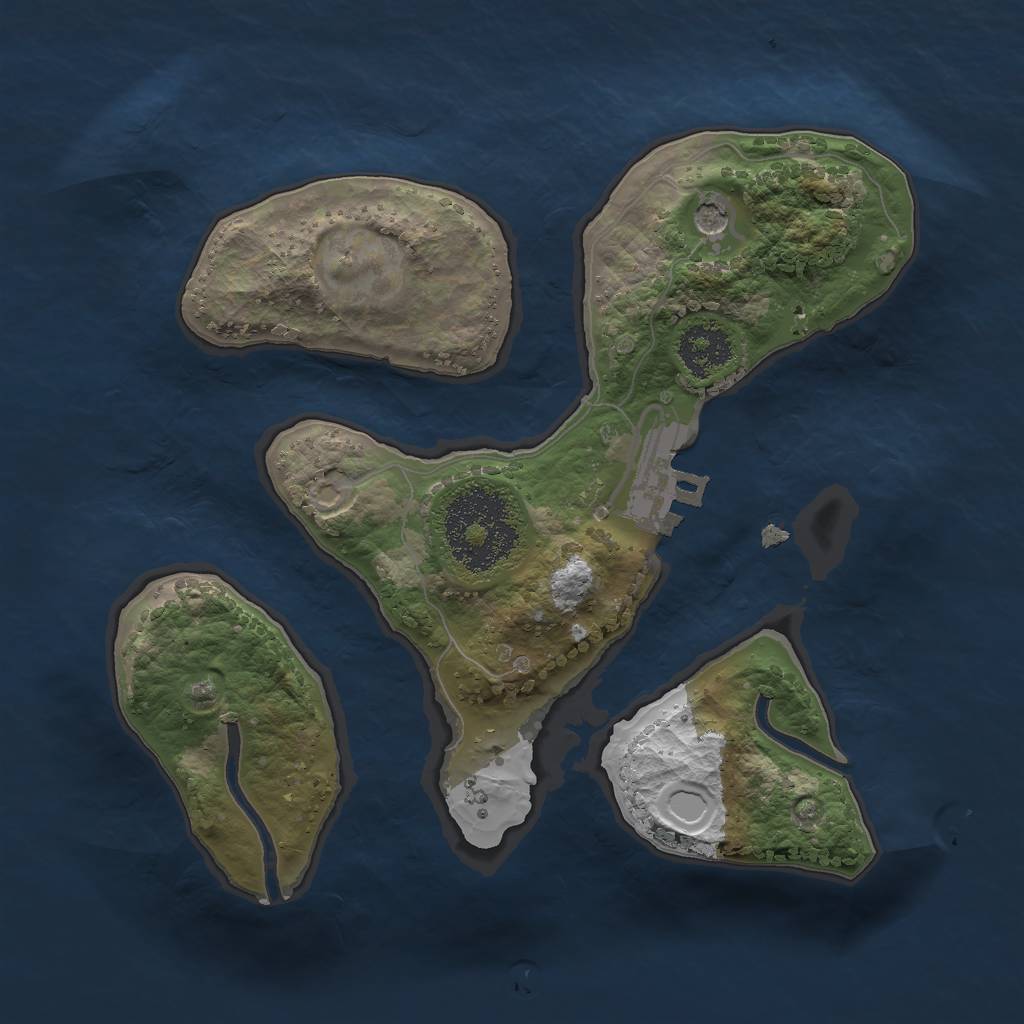 Rust Map: Procedural Map, Size: 2000, Seed: 6161373, 7 Monuments